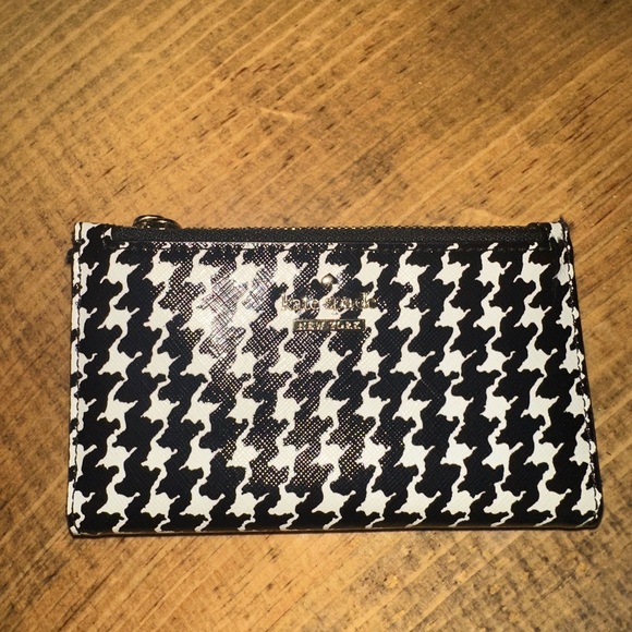Kate Spade Monochrome Houndstooth Clutch - Picture 1 of 5